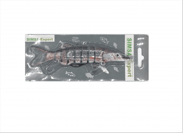 Hecht Wobbler Swimbait Kunstköder SET (13cm, 23g) + Stahlvorfach (30cm) Zubehör